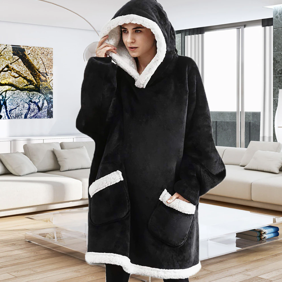 Pullover gigante in plaid ultra confortevole per un totale relax