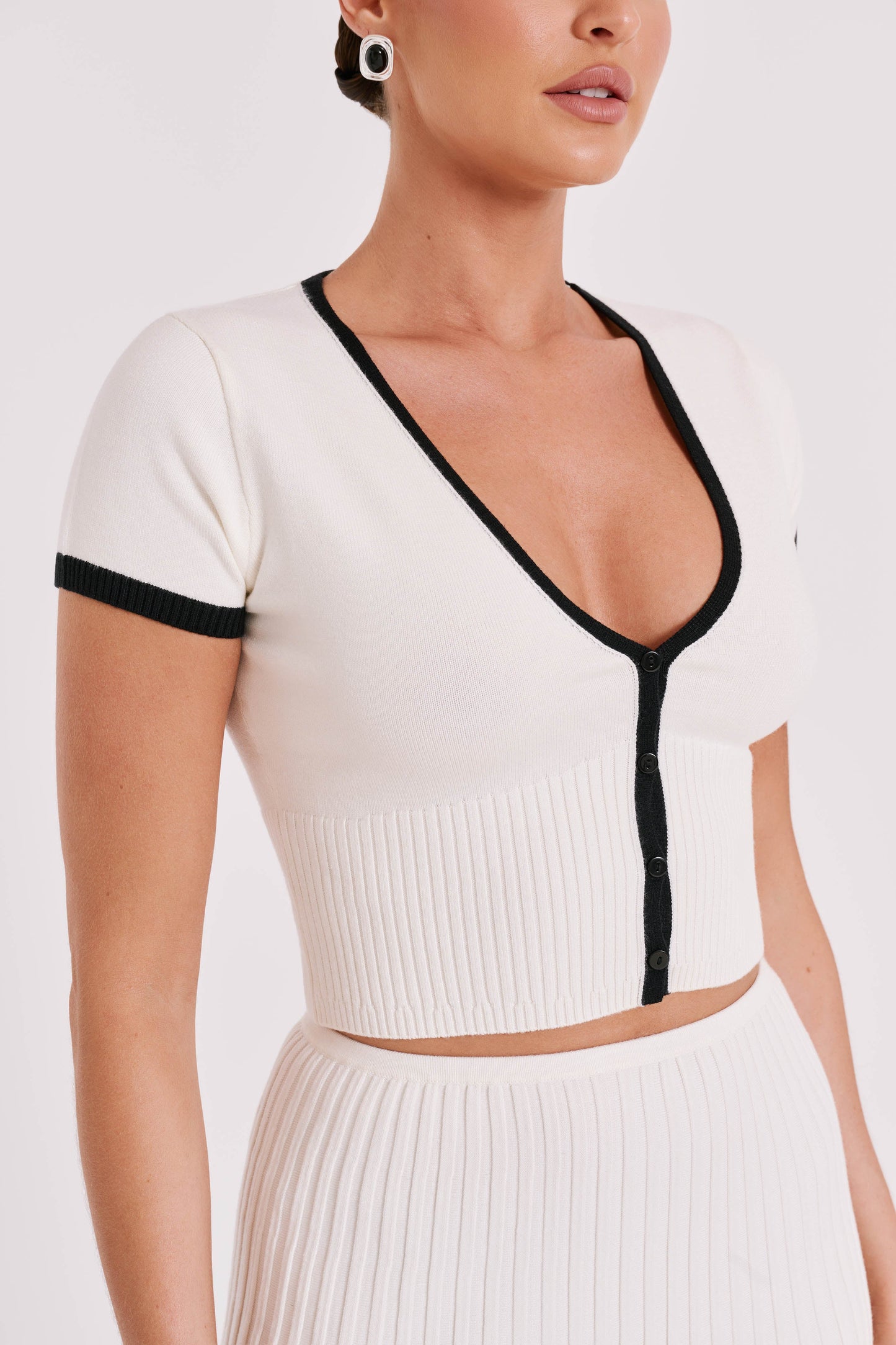 Katimy Top en maille Blanche